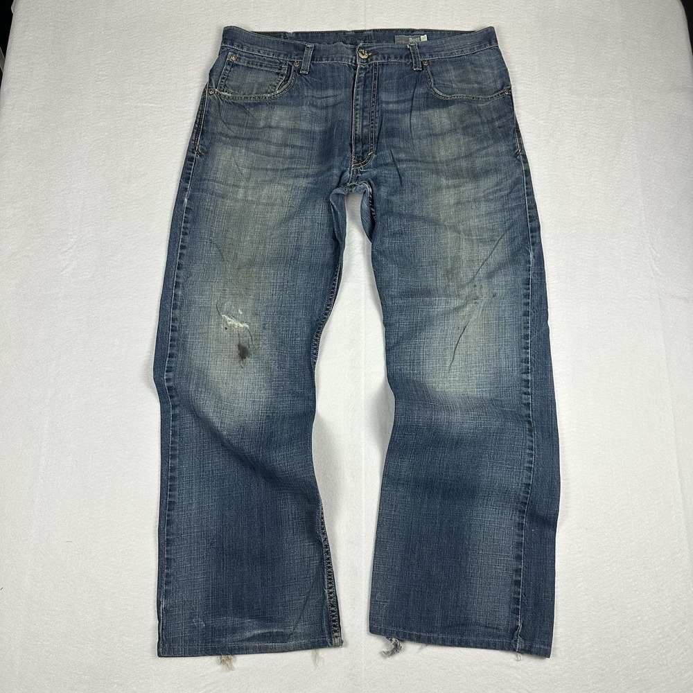 Vintage Levi's Silvertab Boot Denim Blue Jeans Men's 38 X 32 Tag‎ w Measurements